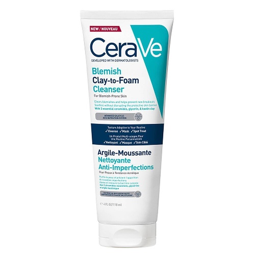 CeraVe Blemish Clay-to-Foam Cleanser 118mL