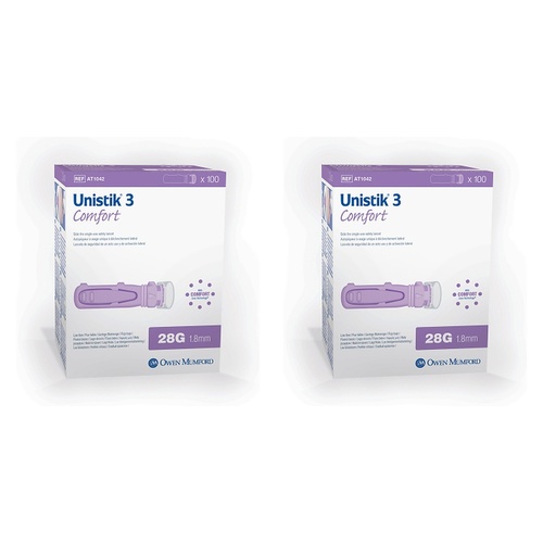 Unistik Comfort Lancets 28G Pack of 2