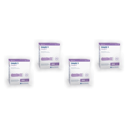 Unistik Comfort Lancets 28G Pack of 4