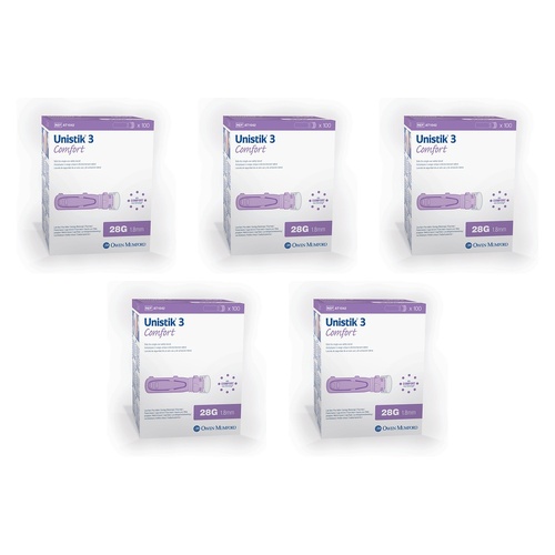 Unistik Comfort Lancets 28G Pack of 5