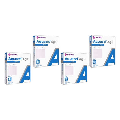 Aquacel Ag+ Extra Sterile 10cm x 10cm Pack of 4