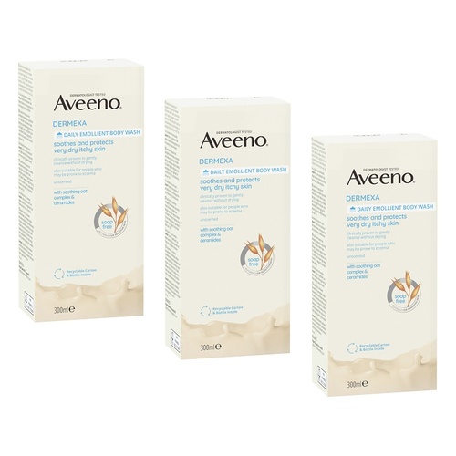Aveeno Dermexa Body Wash 300mL Pack of 3