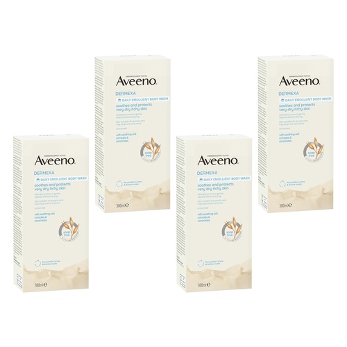 Aveeno Dermexa Body Wash 300mL Pack of 4