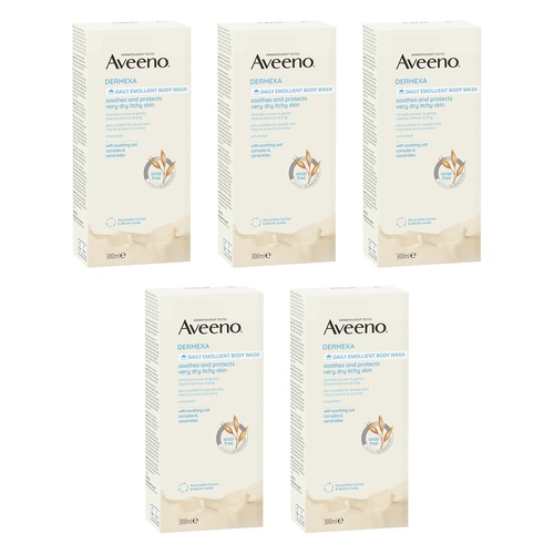 Aveeno Dermexa Body Wash 300mL Pack of 5