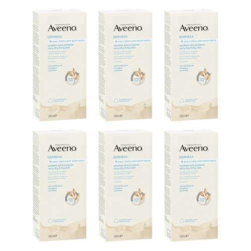 Aveeno Dermexa Body Wash 300mL Pack of 6