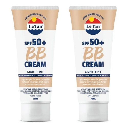 Le Tan BB Cream SPF 50+ Light 70mL Pack of 2