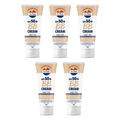 Le Tan BB Cream SPF 50+ Light 70mL Pack of 5
