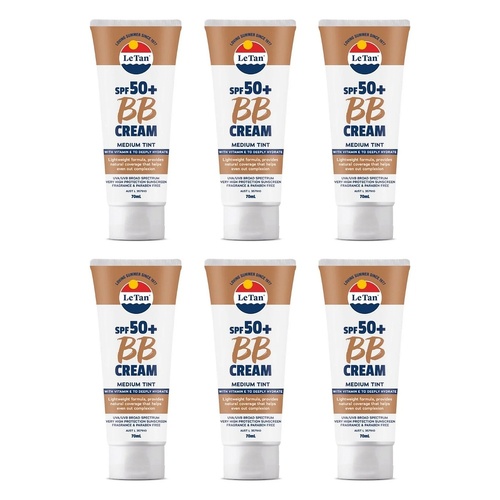 Le Tan BB Cream SPF 50+ Medium 70mL Pack of 6