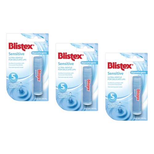 Blistex Sensitive Lip Balm 3.7g Pack of 3