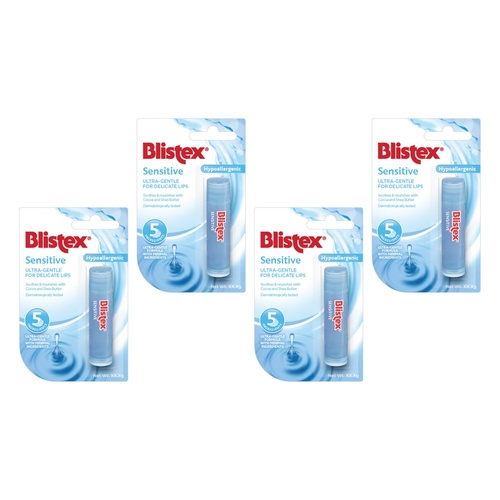 Blistex Sensitive Lip Balm 3.7g Pack of 4