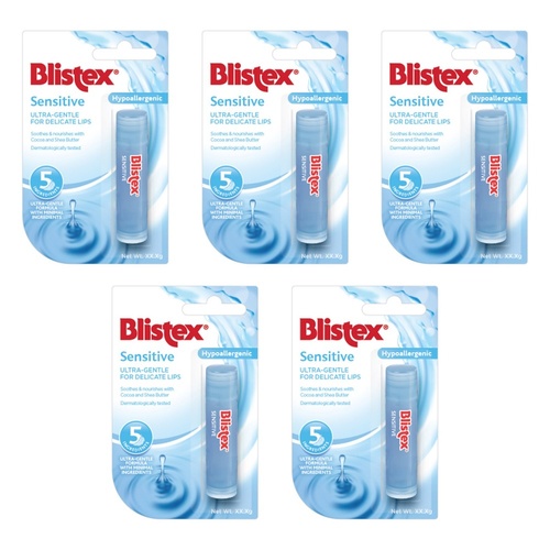 Blistex Sensitive Lip Balm 3.7g Pack of 5
