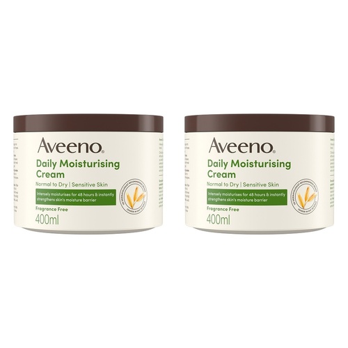 Aveeno Daily Moisturising Cream 400mL Pack of 2