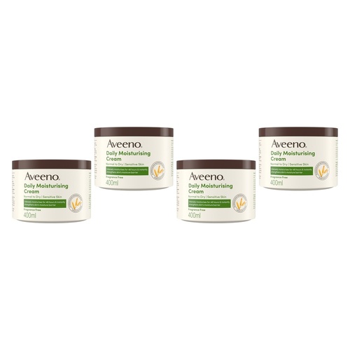 Aveeno Daily Moisturising Cream 400mL Pack of 4