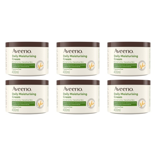 Aveeno Daily Moisturising Cream 400mL Pack of 6