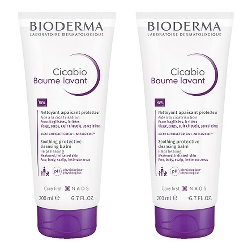 Bioderma Cicabio Soothing Protective Cleansing Baume Lavant 200mL Pack of 2
