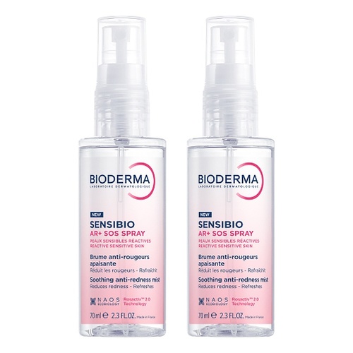 Bioderma Sensibio AR+ SOS Soothing Anti-Redness Mist 70ml Pack of 2