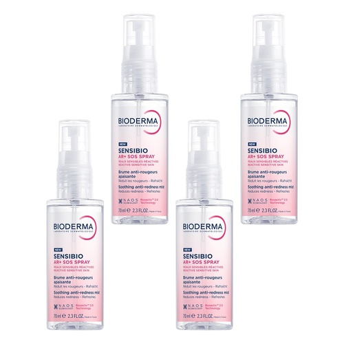 Bioderma Sensibio AR+ SOS Soothing Anti-Redness Mist 70ml Pack of 4