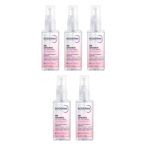 Bioderma Sensibio AR+ SOS Soothing Anti-Redness Mist 70ml Pack of 5