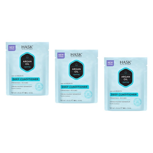 Hask Argan Oil Repairing Deep Conditioner 50g x 12 Bundle of 3