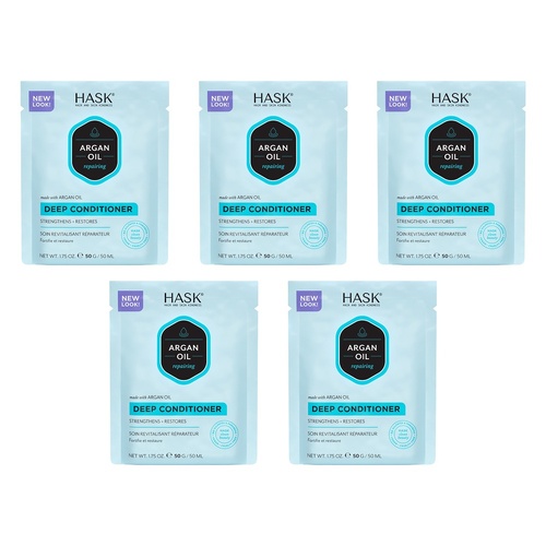 Hask Argan Oil Repairing Deep Conditioner 50g x 12 Bundle of 5