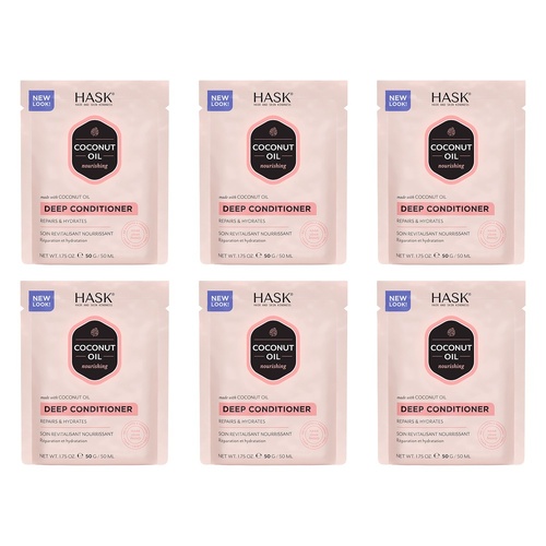 Hask Coconut Oil Nourishing Deep Conditioner 50g x 12 Bundle of 6