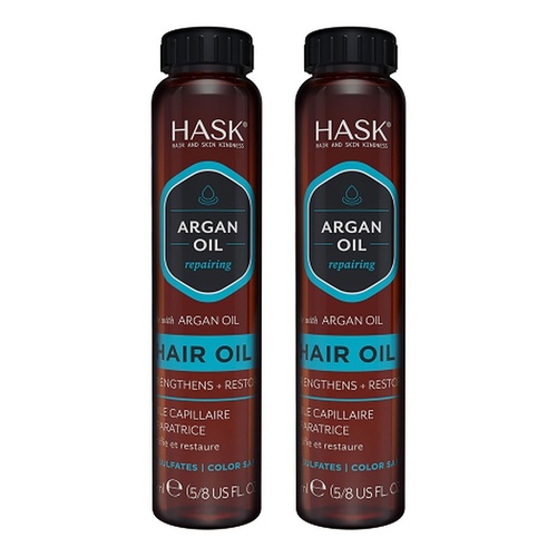 HASK Argan Oil Repairing Hair Oil Vial 18mL x 12 Bundle of 2