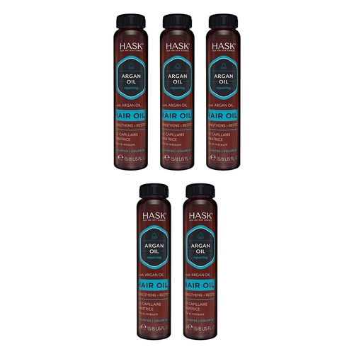 HASK Argan Oil Repairing Hair Oil Vial 18mL x 12 Bundle of 5