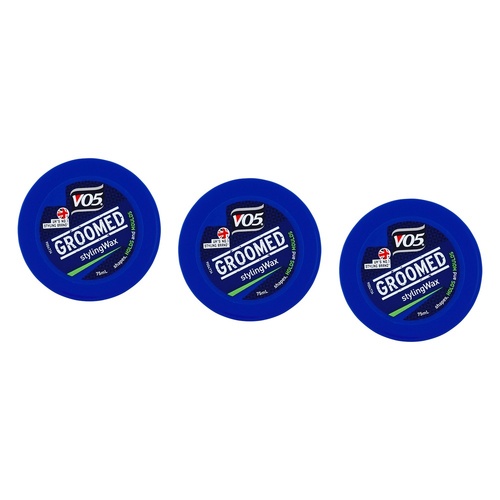 VO5 Extreme Style Groomed Styling Wax 75mL Pack of 3