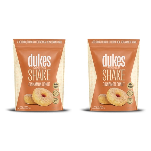 Dukes Weight Loss Shake Cinnamon Donut 700g Pack of 2