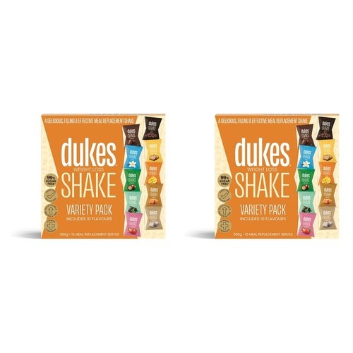 Dukes Weight Loss Shake Variety 10 x 50g Pack of 2
