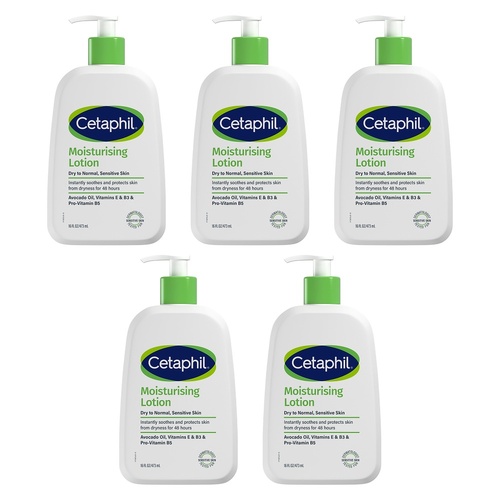 Cetaphil Moisturising Lotion 473mL Pack of 5