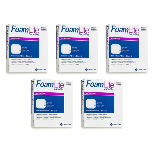 Aquacel Foam Lite Sterile Dressing 5cm x 5cm Pack of 5