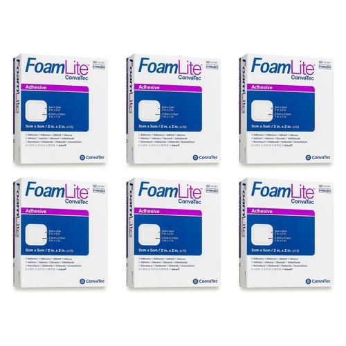 Aquacel Foam Lite Sterile Dressing 5cm x 5cm Pack of 6