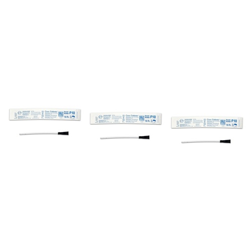 Cure Medical Uncoated Female Catheter 6 Inch Straight Tip Pack of 3