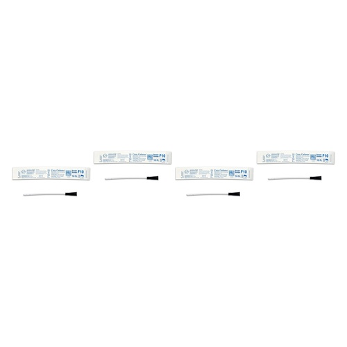 Cure Medical Uncoated Female Catheter 6 Inch Straight Tip Pack of 4