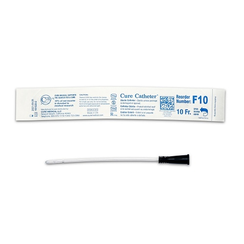 Cure Medical Uncoated Female Catheter 6 Inch Straight Tip