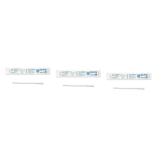Cure Medical Catheter Female Uncoated 6 Inch Straight Tip 12 Pack of 3