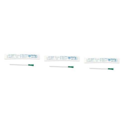 Cure Medical Catheter Female Uncoated 6 Inch Straight Tip 14 Pack of 3