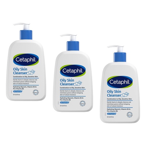 Cetaphil Oily Skin Cleanser 473mL Pack of 3