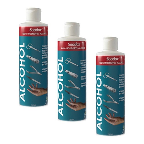 Soodox Isopropyl Alcohol 250mL Pack of 3