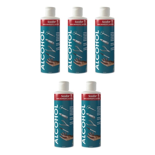 Soodox Isopropyl Alcohol 250mL Pack of 5