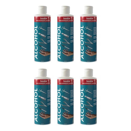Soodox Isopropyl Alcohol 250mL Pack of 6