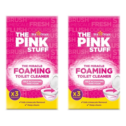 The Pink Stuff Miracle Foaming Toilet Cleaner 3 Pack Bundle of 2