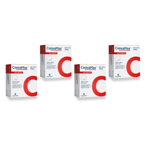 Convamax Superabs Non Adhesive Dressing 7.5cm x 7.5cm Pack of 4
