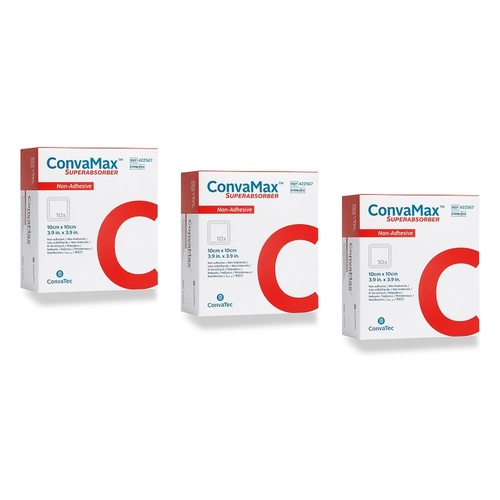 Convamax Superabs 10cmx10cm Non-Adhesive Dressing Pack of 3