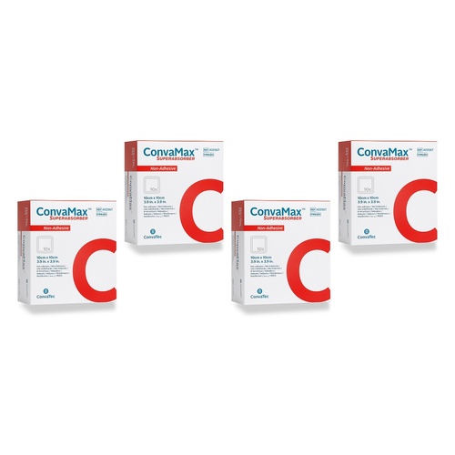 Convamax Superabs 10cmx10cm Non-Adhesive Dressing Pack of 4