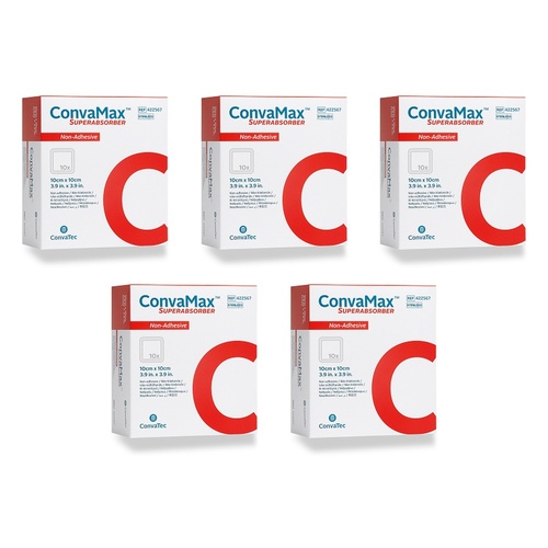 Convamax Superabs 10cmx10cm Non-Adhesive Dressing Pack of 5