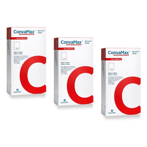 Convamax Superabs 10cmx20cm Non-Adhesive Dressing Pack of 3
