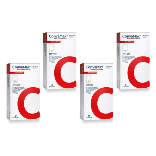 Convamax Superabs 10cmx20cm Non-Adhesive Dressing Pack of 4
