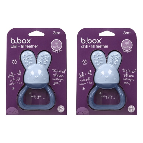 B.box Chill + Fill Teether - Lullaby Blue Pack of 2